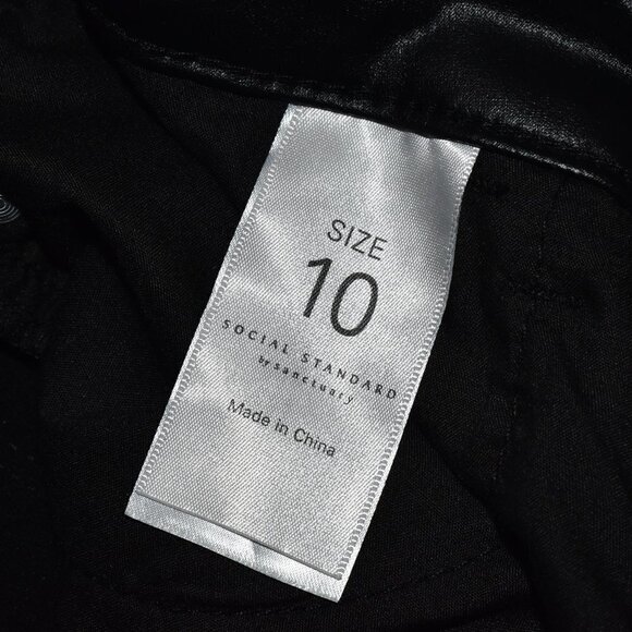 Social Standard by Sanctuary Faux Leather Ankle Skinny Pants Black Size … - Picture 8 of 10